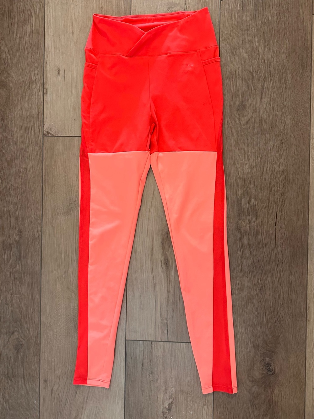 Gymshark Nikki Blackketter Colorblock Leggings Womens S Orange Pink Pockets